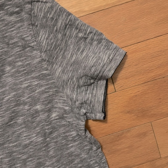 Strellson | Blue Henley Tee | Frayed Neck | size M - Picture 3 of 6